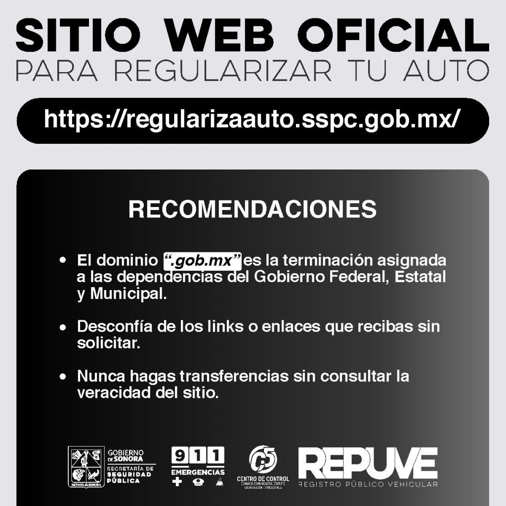 TRÁMITE PARA REGULARIZACIÓN DE VEHÍCULOS EXTRANJEROS DEBE REALIZARSE A TRAVÉS DEL PORTAL OFICIAL: REPUVE